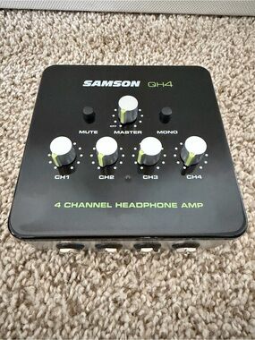 QH4 Black 4-Channel Headphone Amplifier